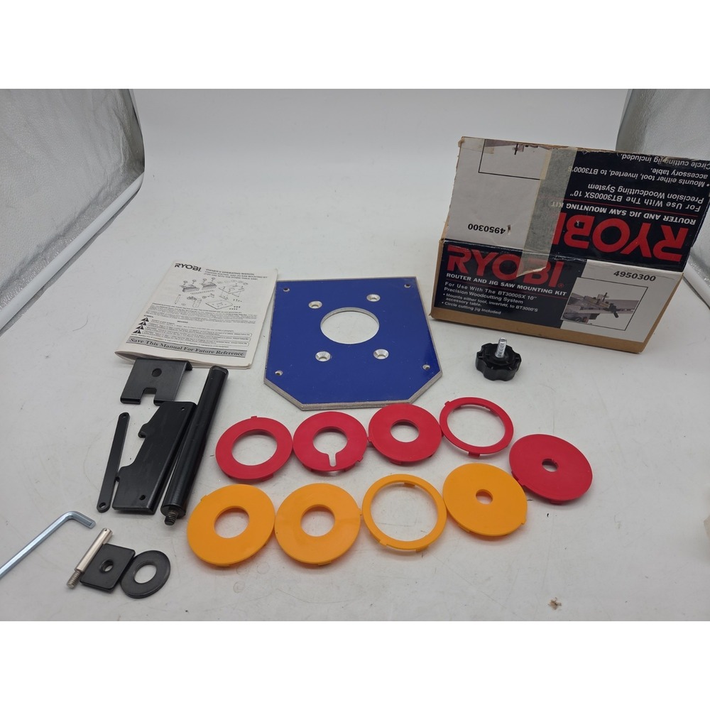 RYOBI 4950300 ROUTER JIG SAW MOUNT KIT BT3000 SAW - ASSORTED PARTS SEE NOTES